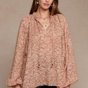 Chan Luu Printed Tunic - Color Pale Pink Size 1